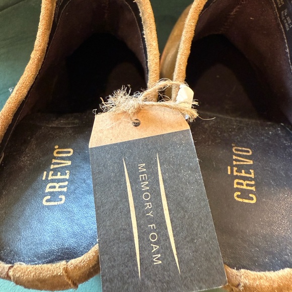 NWT Crevo Genuine Leather Suede Mules Size 8 Shoes Memory Foam Footbed Cowgirl - Picture 6 of 9